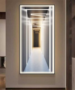 3D Effect Black Frame Modern Classic Style With Lighting